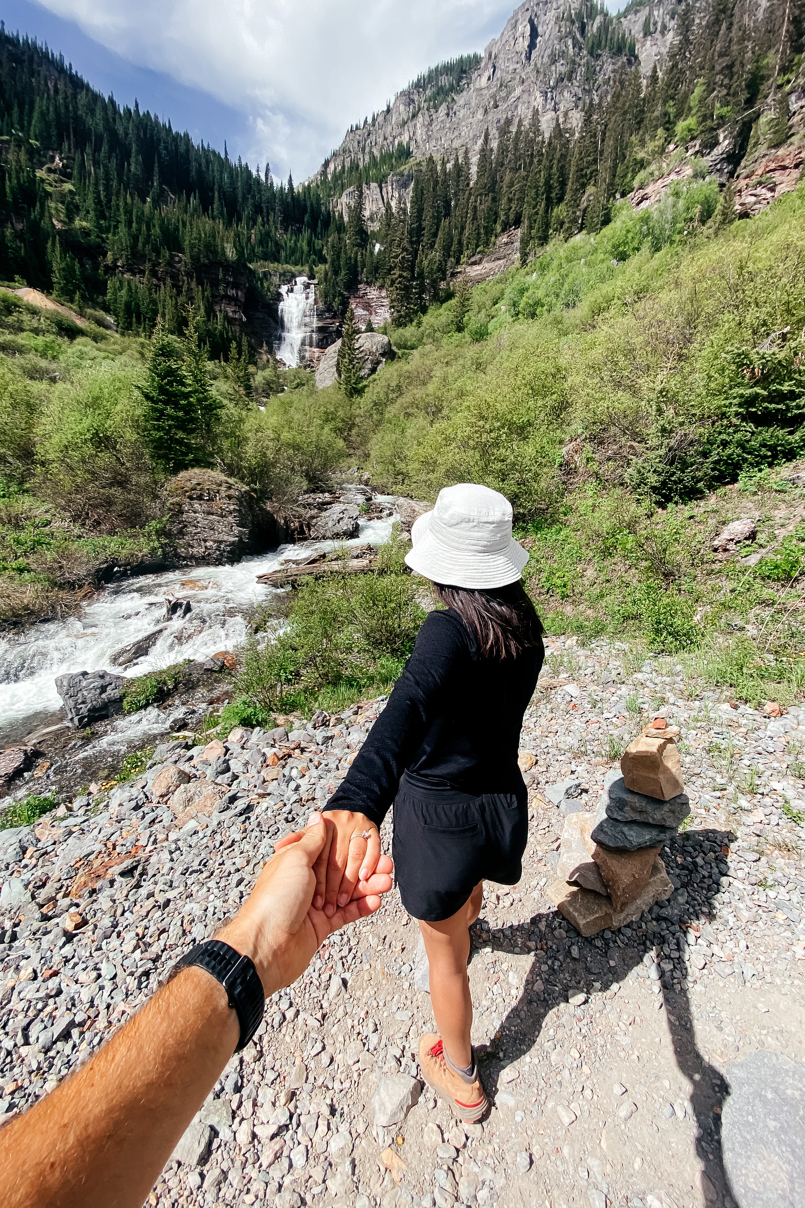 Hiking in Telluride Colorado. Bucket Hat.