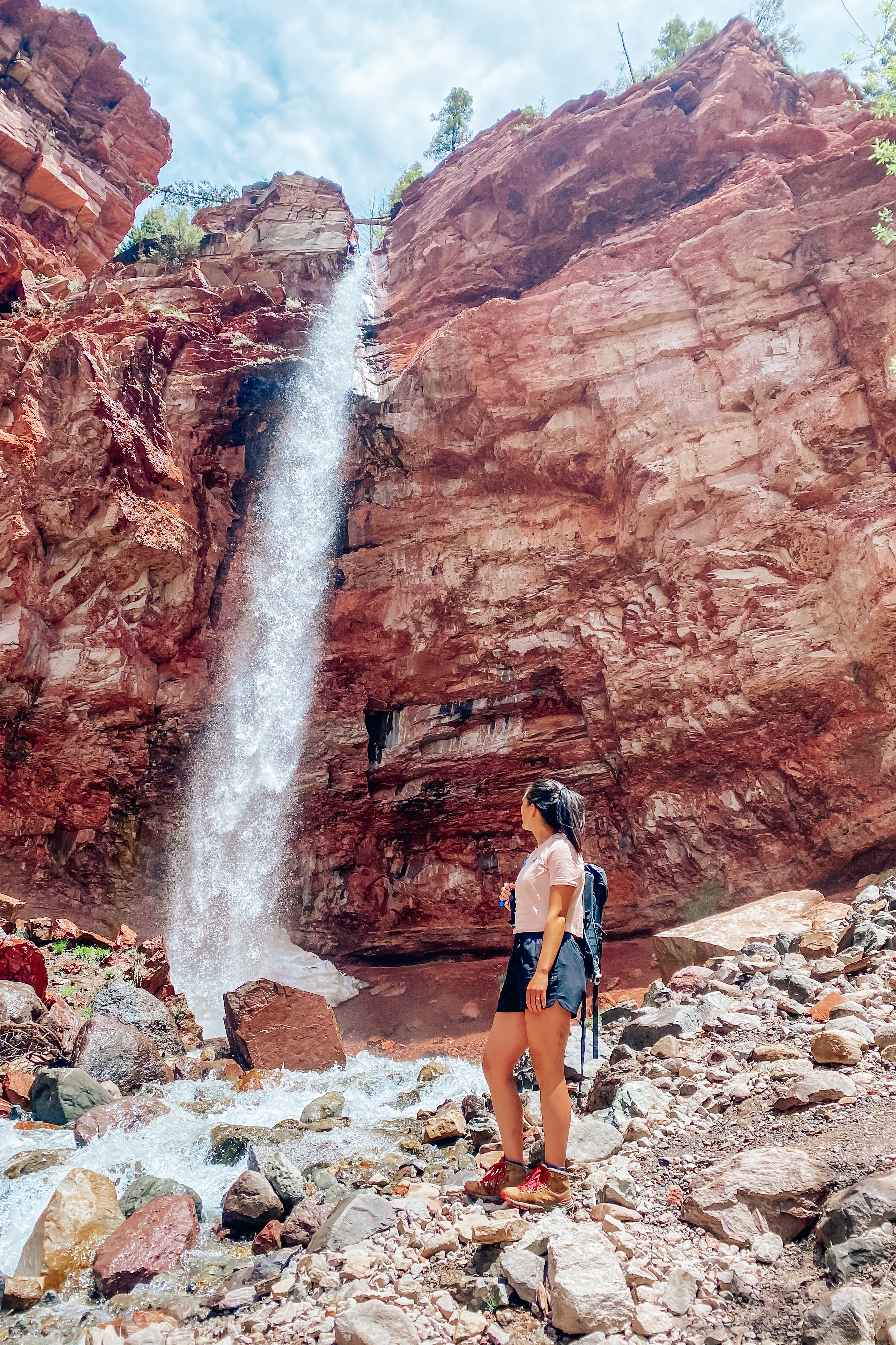 Waterfall hike in Telluride Colorado 